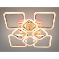 Сучасна LED люстра з підсвічуванням, димером, 115W, хром Diasha HA8060/4+4GLED3colordimmer