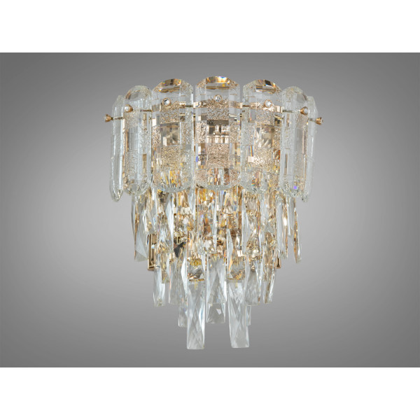 Стильне бра з кришталю в класичному виконанні, золоте бра Diasha D898-BG