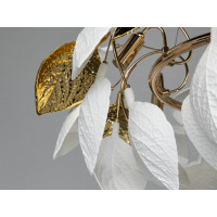 Підвісна люстра керамічні листки золото 6xE14 Diasha 7238-6PRGD