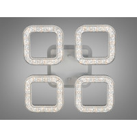 Пристельова світлодіодна чорна люстра з пультом, підсвіткою, 50W Diasha S2205/4BKLED3colordimmer