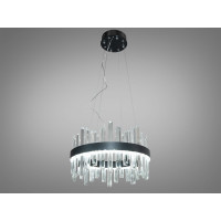 Сучасна підвісна кришталева лед люстра в хол, 90 Вт, люстра чорна Diasha 836/400PB Сучасна підвісна кришталева лед люстра в хол, 90 Вт, люстра чорна Diasha 836/400PB