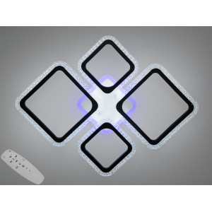 Стельова люстра LED чорна 85W 5 модулів 2+2 диммер Diasha A8170/2+2BKLED3colordimmer