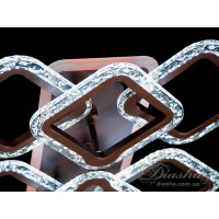 Потолочная светодиодная люстра квадраты с пультом и ночником Diasha QX2516/3+3+3S CF LED 3color dimmer 