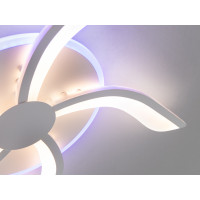 Стельова led люстра кільця з пультом, диммером, підсвіткою, 40W, біла Diasha 2480/5WHLED3colordimmer