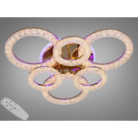 Світлодіодна стельова люстра з регулюванням яскравості, 107W, золото Diasha 2203/3+3GLED3colordimmer