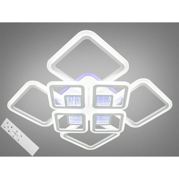 Люстра потолочная светодиодная с пультом Linisoln 2720-4+4AWH,BK,CF