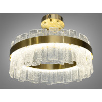 Світлодіодна кришталева люстра підвіс 817-500 бронза 110 Вт регулювання 3200-6000K Diasha 817/500BR