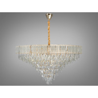 Шедевральна кришталева підвісна люстра на 22 лампи, золото Diasha 327-950GD Шедевральна кришталева підвісна люстра на 22 лампи, золото Diasha 327-950GD
