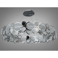 Стильна підвісна люстра з круглими скляними елементами, 8 ламп, хром Diasha 6190-HR-L-WH