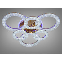 Світлодіодна стельова люстра з регулюванням яскравості, 107W, золото Diasha 2203/3+3GLED3colordimmer