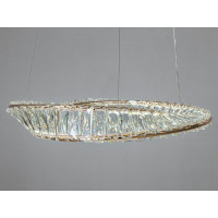 Гармонійна кришталева світлодіодна люстра з пультом, 55 Вт, золото Diasha 548/500G