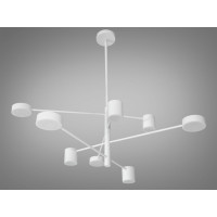  LED люстра на кухню 40W на 8 плафонов Diasha D302-8WH