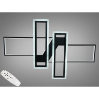 Чорна світлодіодна стельова люстра з пультом, 100W Diasha 5601/SBK Чорна світлодіодна стельова люстра з пультом, 100W Diasha 5601/SBK