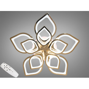 Декоративна лед люстра в спальню з диммером, підсвічуванням, 185 Вт Diasha 8073/5+5GLED3colordimmer