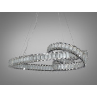 Люстра підвісна Diasha хром LED 92 Вт пульт 16 м² Diasha D8880/600CH