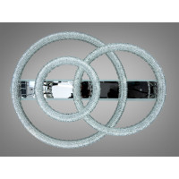 Світлодіодна люстра 2 кільця золото 180 Вт пульт Diasha MX6027/800+600+400HR