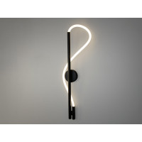 Модна новинка, світлодіодний настінний світильник Мотузка, 14Вт, чорний Diasha 9607-BK3color