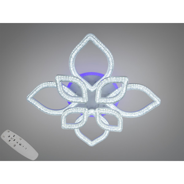 Стельова LED люстра біла 102 Вт пульт димер Diasha 2599/4+4WHLED3colordimmer Стельова LED люстра біла 102 Вт пульт димер Diasha 2599/4+4WHLED3colordimmer