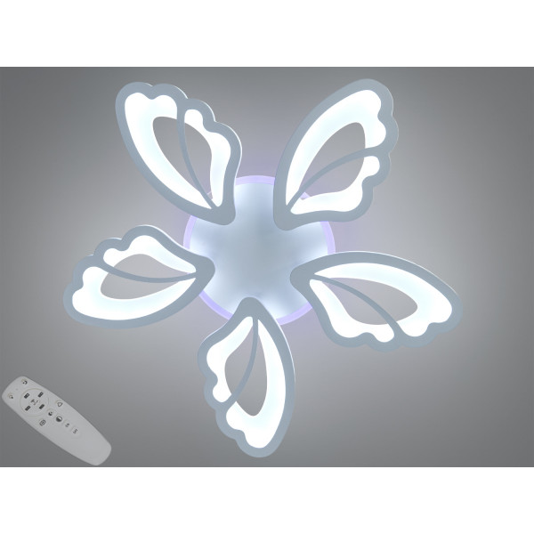 Стельова люстра LED біла 50Вт пульт 3 модулі Diasha 8166/5WHLED3colordimmer Стельова люстра LED біла 50Вт пульт 3 модулі Diasha 8166/5WHLED3colordimmer