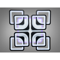 Люстра потолочная с пультом, 130W, чорна Diasha HS8060/4+4BKLED3colordimmer