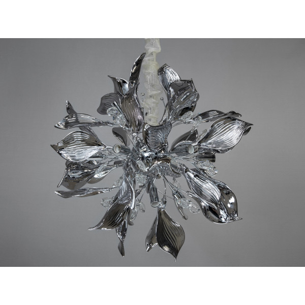 Високоякісна люстра з керамічними елементами, 9 ламп, хром Diasha 7229-12PHR Високоякісна люстра з керамічними елементами, 9 ламп, хром Diasha 7229-12PHR