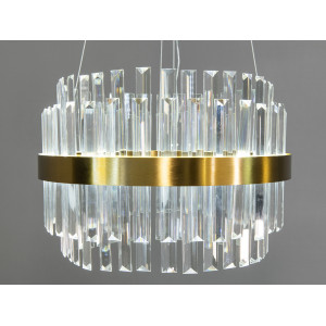 Неповторна підвісна кришталева лед люстра в кухню, 80Вт, бронза Diasha 840/400BR