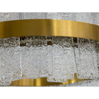 Енергоефективна підвісна кришталева лед люстра в зал, 140 Вт, бронза Diasha 817/600BR