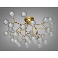 Люстра в зал 36 лампочки, золото сатин Diasha X887-36BGD