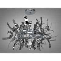 Люстра в сучасному стилі Loft для дому, кафе, колір хром, на 12 ламп Diasha 1110-12HR