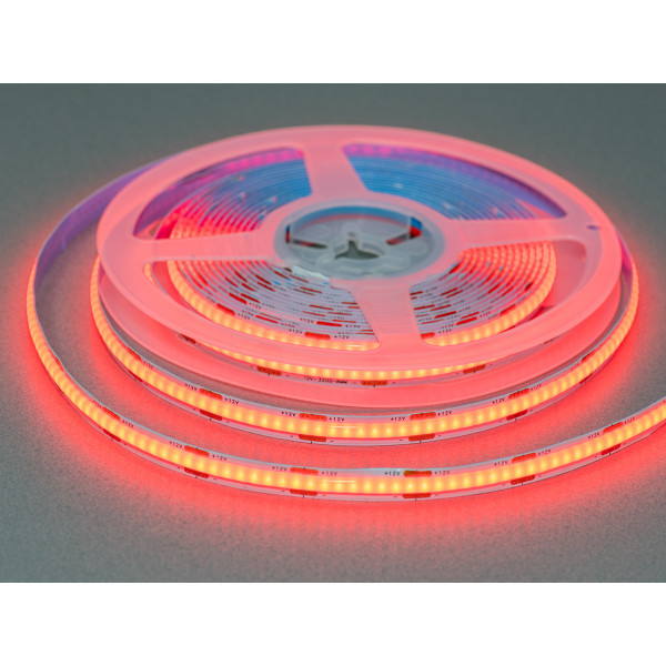 COB LED стрічка 12В, 320 діодів на метр, 8мм, червоний Diasha P12-COB-320-RED-20-8