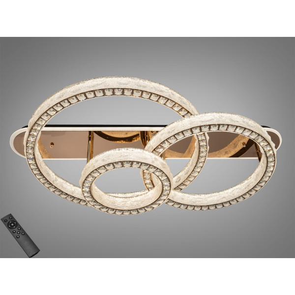 LED люстра стельова Diasha золото 200W 3 кільця з пультом Diasha 663/800+600+400GD LED люстра стельова Diasha золото 200W 3 кільця з пультом Diasha 663/800+600+400GD