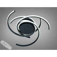 LED люстра Diasha 86W чорна 5 модулів пульт Diasha 2557BKdimmer