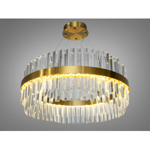 Чаруюча кришталева світлодіодна люстра для вітальні, 150 Вт, бронза Diasha 840/600BR