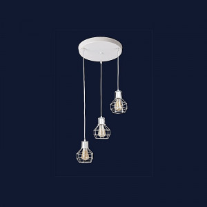 Светильники люстры в стиле лофт белая Levistella 756PR1618F-3 WH (300) 