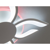 Стельова led люстра кільця з пультом, диммером, підсвіткою, 40W, біла Diasha 2481/4+4WHLED3colordimmer