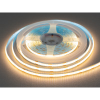 COB LED стрічка 12В, 320 діодів на метр, 8мм, теплий Diasha P12-COB-320-WW-20-8