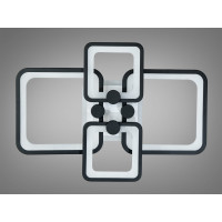 Плоска світлодіодна люстра з пультом, диммером, підсвіткою, 76W Diasha 8208/4BKLED3colordimmer