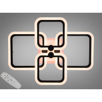 Плоска світлодіодна люстра з пультом, диммером, підсвіткою, 70W Diasha A8208/4BKLED3colordimmer Плоска світлодіодна люстра з пультом, диммером, підсвіткою, 70W Diasha A8208/4BKLED3colordimmer