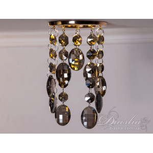 Точковий світильник із кришталевими підвісками Diasha 6019BGD-SM