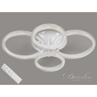 Стельова LED-люстра з диммером і підсвічуванням, 95W Diasha MX77011/2+2WHLED3colordimmer Стельова LED-люстра з диммером і підсвічуванням, 95W Diasha MX77011/2+2WHLED3colordimmer