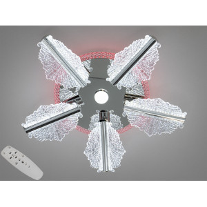 Люстра стельова Diasha хром LED 60W пульт димер Diasha S25106/5HRLED3colordimmer