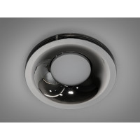 Алюмінієвий точковий врізний світильник в гіпсокартон, чорний хром Diasha PR-14-BHR