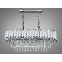 Підвісна люстра Diasha кришталь білий хром 8xE14 Diasha N9001-800x300WH+CH