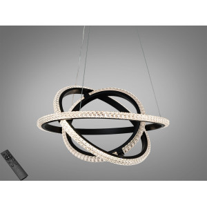 Підвісна LED люстра кільця біла 46W пульт 3 тони Diasha D8702/400-3BK