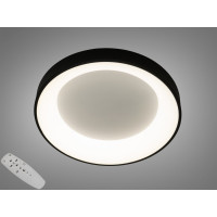 Світлодіодна стельова лампа 2166 чорна з пультом і регулюванням яскравості Diasha 2166-500BK