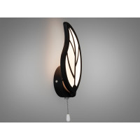 Настінне LED бра Лист чорне 15 Вт з ланцюжком Diasha 8028/1BK