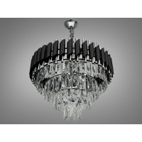 Хрустальная люстра 9 ламп, чорний+хром Diasha 9001-550BK+CH