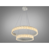 Підвісна LED люстра з пультом 110 Вт біла 6050 лм Diasha D8748/600+400WH