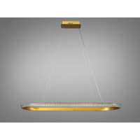 Розкішна підвісна світлодіодна люстра з пультом, 50W, золото Diasha D2489-900x300G