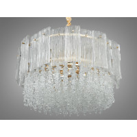 Дивовижна люстра підвісна зі скляними елементами, 11 ламп, золото Diasha 328-550GD